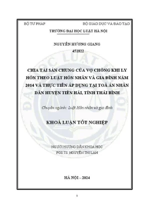 Chia Tài Sản Chung Khi Ly Hôn: Luật Hôn Nhân và Gia Đình 