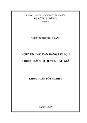 Nguyên Tắc Cân Bằng Lợi Ích Trong Bảo Hộ Quyền Tác Giả