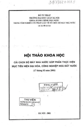 Cải cách bộ máy nhà nước và mục tiêu hiện đại hóa công 