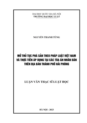 Thủ tục phá sản theo pháp luật Việt Nam tại Hải Phòng