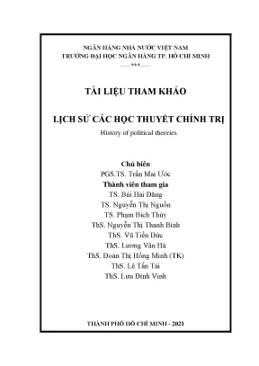 Tổng Quan Về Lịch Sử Các Học Thuyết Chính Trị