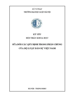 Hội Thảo Khoa Học Về Sửa Đổi Bộ Luật Dân Sự Việt Nam