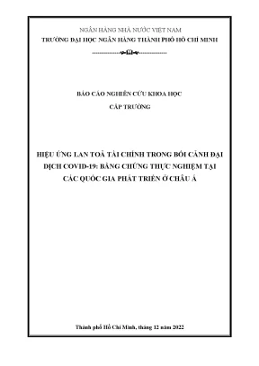 Hiệu ứng lan tỏa tài chính trong đại dịch COVID-19: 