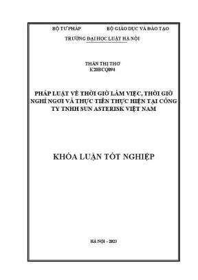 Thời gian làm việc và nghỉ ngơi tại công ty TNHH Sun 