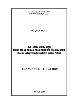 Nghiên cứu hoạt động chứng minh trong vụ án xâm phạm sức