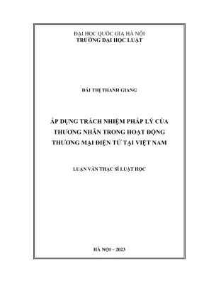 Trách nhiệm pháp lý của thương nhân trong thương mại