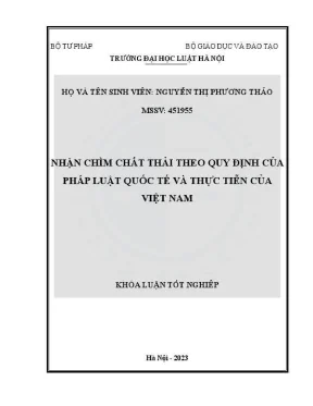 Quy định pháp luật về nhận chìm chất thải tại Việt Nam