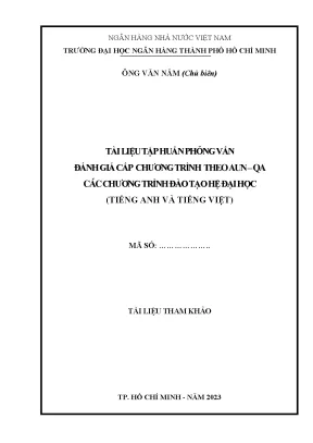 Hướng dẫn phỏng vấn đánh giá chương trình đào tạo đại