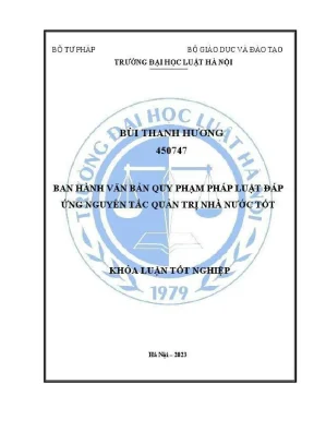 Quản trị nhà nước hiệu quả qua văn bản quy phạm pháp luật
