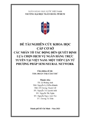 Các yếu tố ảnh hưởng đến quyết định chọn dịch vụ ngân