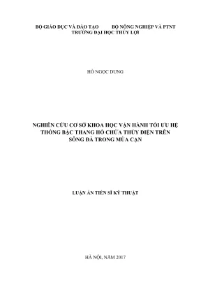 Nghiên cứu tối ưu hóa vận hành hệ thống hồ chứa thủy 