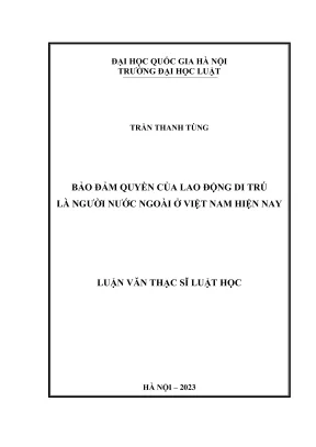 Bảo đảm quyền lao động di trú cho người nước ngoài tại 