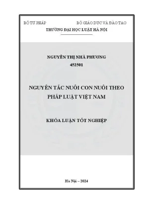 Nguyên tắc nuôi con nuôi theo pháp luật Việt Nam