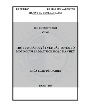 Hướng dẫn thủ tục tuyên bố người mất tích hoặc đã chết
