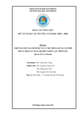 Mô Hình Vật Lý Hệ Thống Rung Tự Động Sử Dụng Bộ Điều