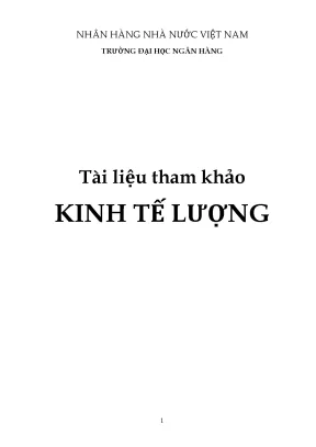 Tài liệu Kinh tế lượng của Nguyễn Minh Hải