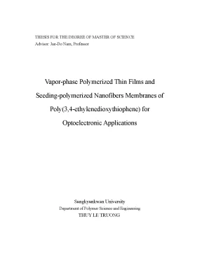Luận án tiến sĩ vaporphase polymerized thin films and seedingpolymerized nanofibers membranes of poly 3 4ethylenedioxythiophene for optoelectronic applications