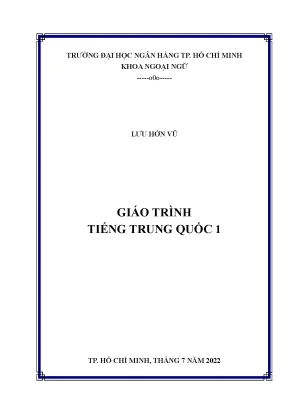 Giáo Trình Tiếng Trung Quốc 1 - Lưu Hớn Vũ
