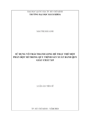 Bánh quy giàu chất xơ từ vỏ thanh long thay thế bột mì