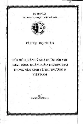 Quản lý quảng cáo thương mại trong nền kinh tế thị