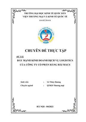 Tăng cường kinh doanh dịch vụ logistics tại công ty cổ