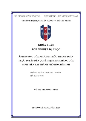 Tác động của thanh toán trực tuyến đến quyết định mua