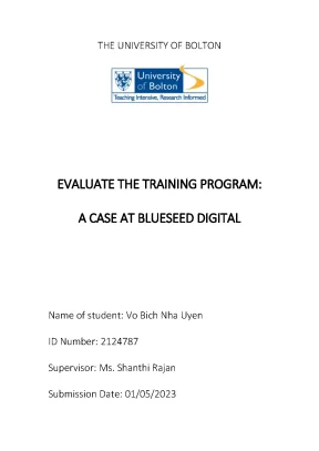 Đánh giá chương trình đào tạo tại Blueseed Digital
