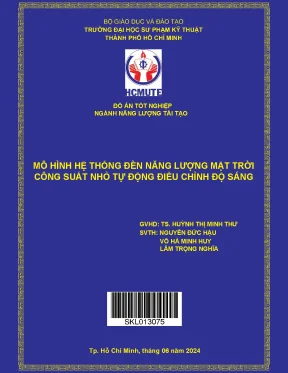 Hệ thống đèn năng lượng mặt trời tự động điều chỉnh độ sáng
