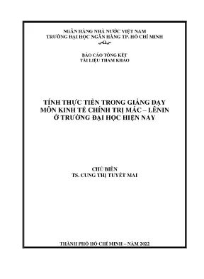 Tổng kết thực tiễn giảng dạy Kinh tế Chính trị Mác-Lênin 