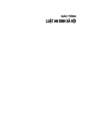 Giáo Trình Luật An Sinh Xã Hội - Đại Học Luật Hà Nội