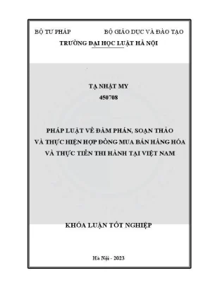 Nghiên cứu đàm phán và thực hiện hợp đồng mua bán hàng 
