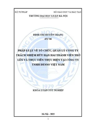 Quản lý công ty TNHH hai thành viên: Thực tiễn tại Denso 