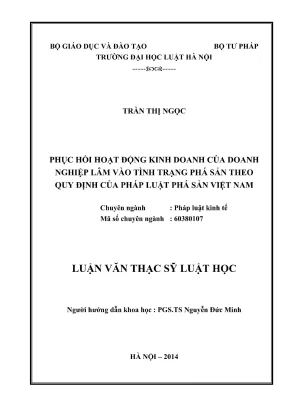 Phục hồi doanh nghiệp phá sản theo pháp luật Việt Nam