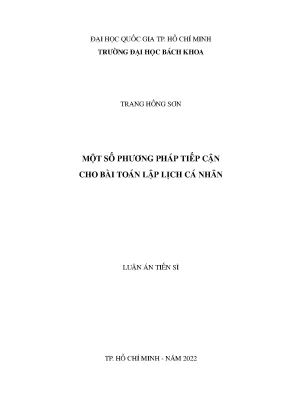 Phương pháp lập lịch cá nhân trong nghiên cứu tiến sĩ