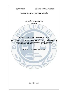 Chứng Minh Quyền Lợi Nghĩa Vụ Trong Vụ Án Dân Sự