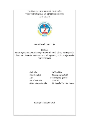 Nhập khẩu sàn gỗ công nghiệp tại TG Việt Nam: Chuyên đề 