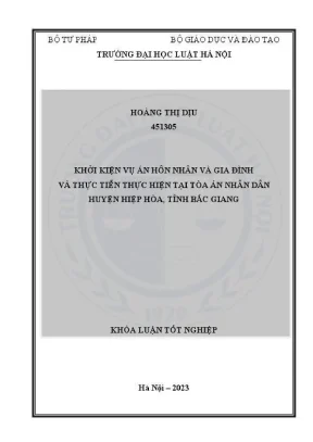 Khởi kiện vụ án hôn nhân và gia đình tại huyện Hiệp Hoà,