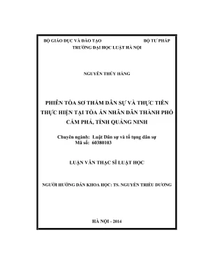 Thực tiễn phiên tòa sơ thẩm dân sự tại Cẩm Phả, Quảng Ninh