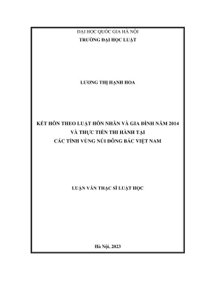 Nghiên cứu thi hành luật hôn nhân và gia đình năm 2014