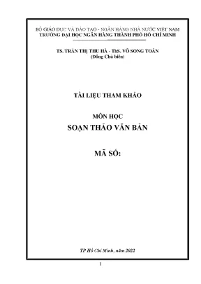 Tài liệu tham khảo môn Soạn thảo Văn bản