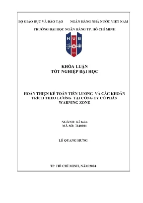 Hoàn thiện kế toán tiền lương tại công ty cổ phần