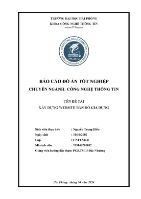 Xây dựng website bán đồ gia dụng: Khóa luận tốt nghiệp 