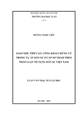 Tiếp cận công khai chứng cứ trong vụ án dân sự cấp sơ