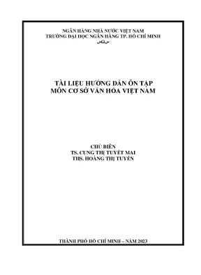 Hướng Dẫn Ôn Tập Cơ Sở Văn Hóa Việt Nam