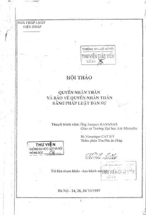 Bảo vệ quyền nhân thân qua pháp luật dân sự: Kỷ yếu hội