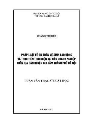 Nghiên cứu thực trạng an toàn vệ sinh lao động tại doanh