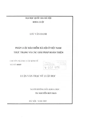 Giải pháp hoàn thiện pháp luật bảo hiểm xã hội tại Việt Nam