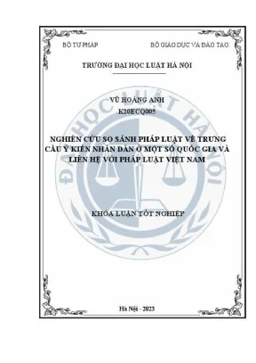 So sánh pháp luật về trưng cầu ý kiến nhân dân: Kinh 