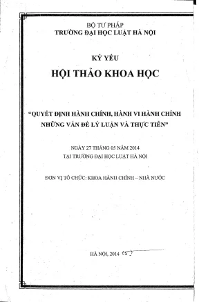 Nghiên cứu hành chính: Lý luận và thực tiễn về quyết 