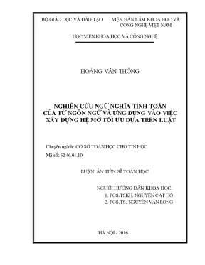 Nghiên cứu ngữ nghĩa tính toán trong toán học và ứng 